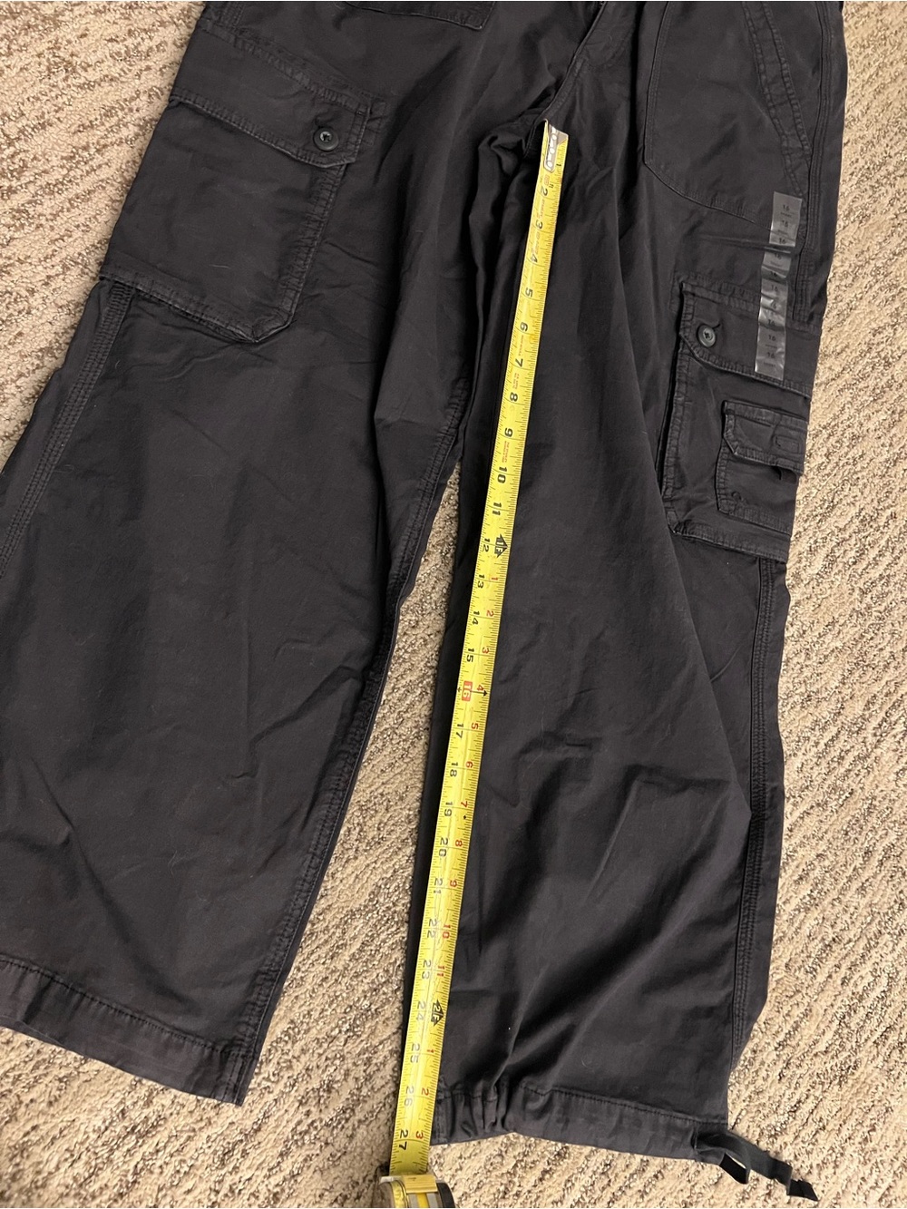 NWT American Eagle Baggy Jogger Stretch Black Cargo Pants - Picture 4 of 7
